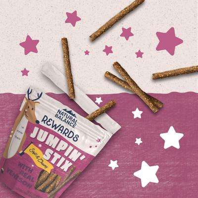 Show full view: Natural Balance Rewards Jumpin' Stix with Real Venison Dog Treats, 4-oz bag slide 4 of 9