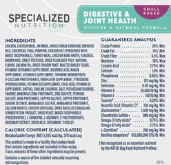 Natural Balance Specialized Nutrition Small Breed Digestive & Joint Health Adult Chicken & Oatmeal Formula Dry Dog Food, 12-lb bag slide 2 of 9