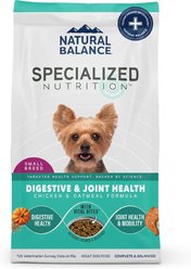 Natural Balance Specialized Nutrition Small Breed Digestive & Joint Health Adult Chicken & Oatmeal Formula Dry Dog Food, 3.5-lb bag