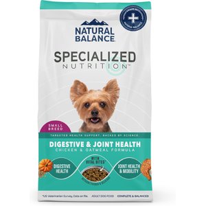 Natural Balance Specialized Nutrition Small Breed Digestive & Joint Health Adult Chicken & Oatmeal Formula Dry Dog Food, 3.5-lb bag
