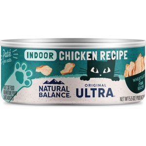 Natural Balance Ultra Premium Indoor Chicken Formula Canned Cat Food, 5.5-oz, case of 24