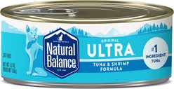 Natural Balance Ultra Premium Tuna with Shrimp Formula Canned Cat Food, 5.5-oz, case of 24