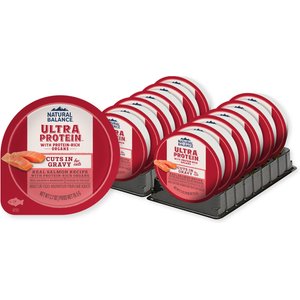Natural Balance Ultra Protein Real Salmon Recipe with Protein-Rich Organs Cuts in Gravy Wet Cat Food, 2.7-oz cup, case of 10