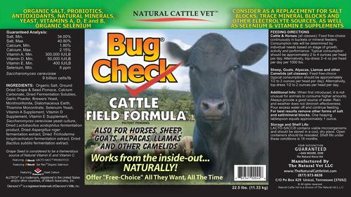 Show full view: Natural Cattle Vet Multi-Species Bug Check Cattle Field Formula, 22.5-lb bag slide 2 of 2