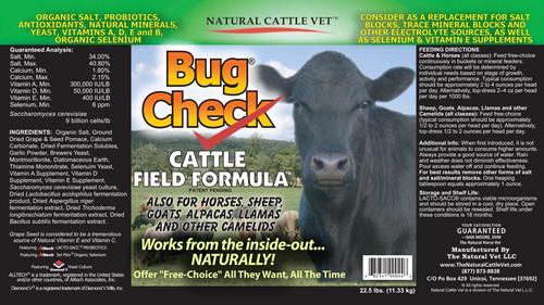 Show full view: Natural Cattle Vet Multi-Species Bug Check Cattle Field Formula, 5-lb bag slide 2 of 2