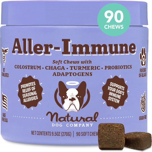 Natural Dog Company Allergy & Itch Defense Chews Dog Supplement, 90 count
