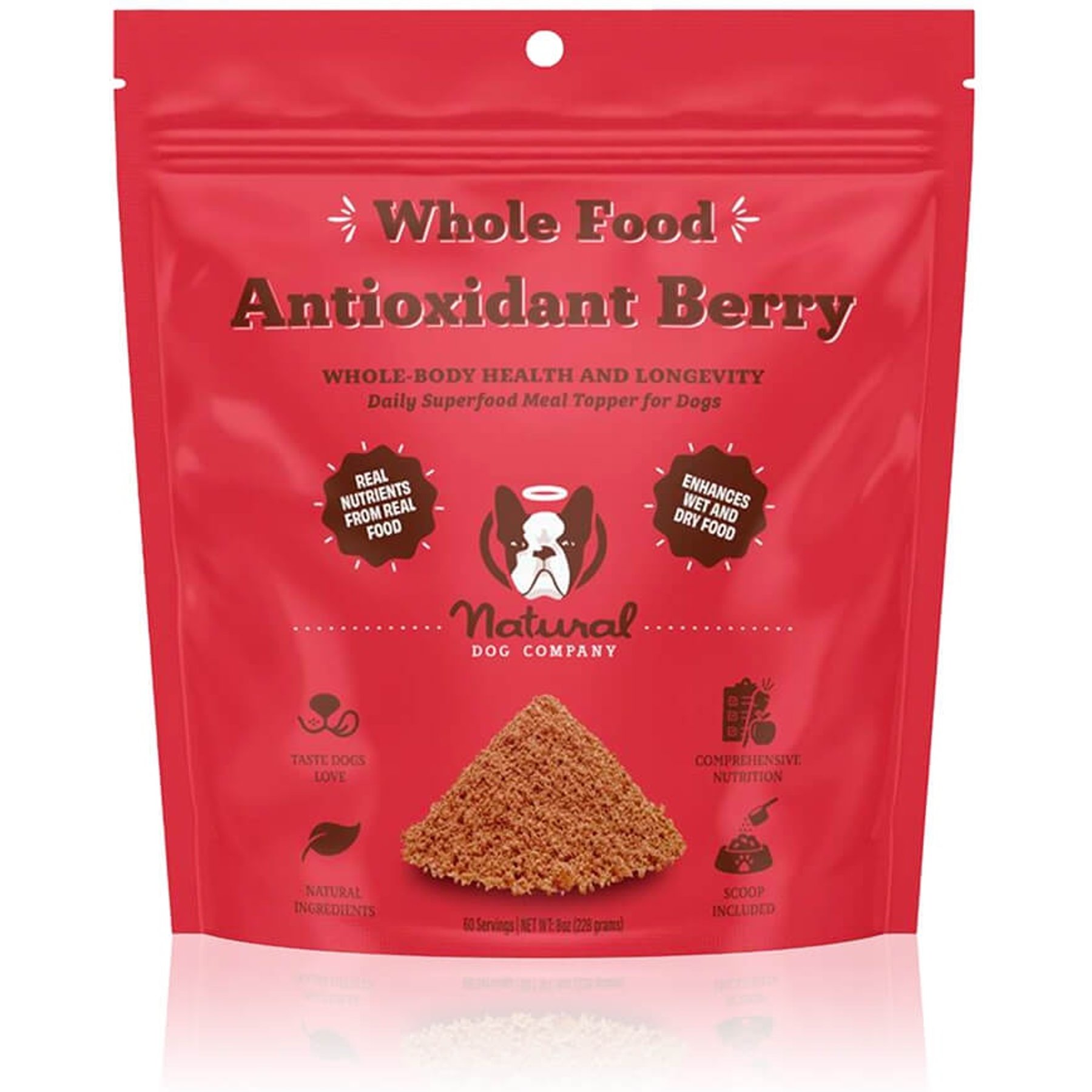Natural Dog Company Antioxidant Berry Granules Dog Supplement, 8.47-oz bag