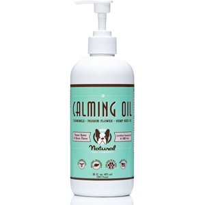 Natural Dog Company Calming Hemp Oil Peanut Butter & Bacon Flavored Supplement for Dogs, 16-fl oz bottle