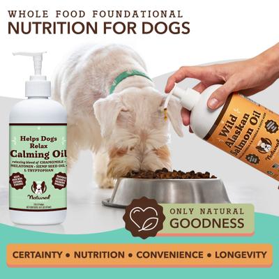Show full view: Natural Dog Company Calming Hemp Oil Peanut Butter & Bacon Flavored Supplement for Dogs, 16-fl oz bottle slide 8 of 11