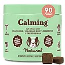 Natural Dog Company Calming Melatonin Peanut Butter & Bacon Flavored Soft Chew Supplement for Dogs, 90 count