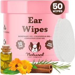 Natural Dog Company Ear Dog Grooming Wipes, 50 count slide 1 of 7