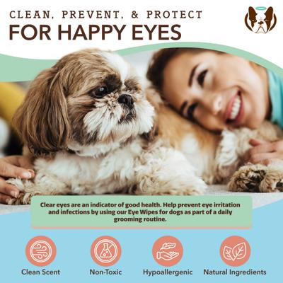 Show full view: Natural Dog Company Eye Dog Grooming Wipes, 50 count slide 5 of 8