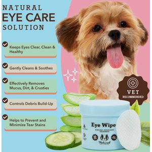 Natural Dog Company Eye Dog Grooming Wipes, 50 count