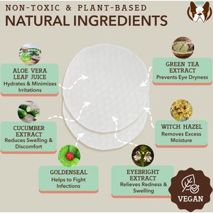 Natural Dog Company Eye Dog Grooming Wipes, 50 count