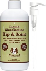 Natural Dog Company Glucosamine Chondroitin & MSM Hip & Joint Liquid Supplement for Dogs, 16-fl oz bottle