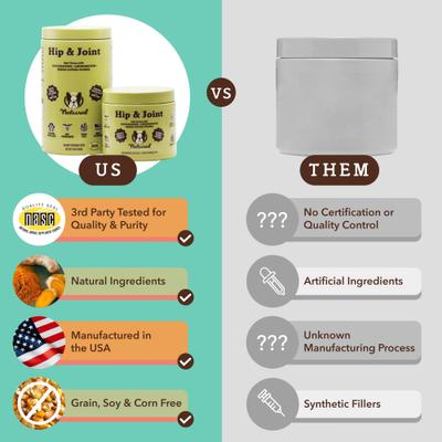 Show full view: Natural Dog Company Hip & Joint Chicken & Liver Flavored Soft Chew Supplement with Glucosamine & Chondroitin for Dogs, 180 count slide 5 of 10