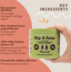 Natural Dog Company Hip & Joint Chicken & Liver Flavored Soft Chew Supplement with Glucosamine & Chondroitin for Dogs, 90 count slide 2 of 9