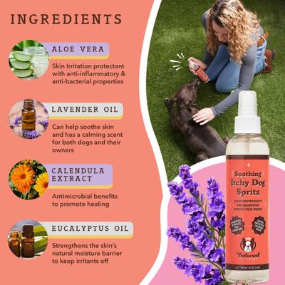 Show full view: Natural Dog Company Itchy Spritz Dog Deodorizing Spray, 8-fl oz bottle slide 3 of 5