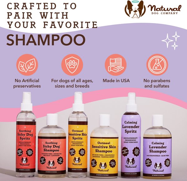 Show full view: Natural Dog Company Lavender Spritz Dog Deodorizing Spray, 8-fl oz bottle slide 6 of 6