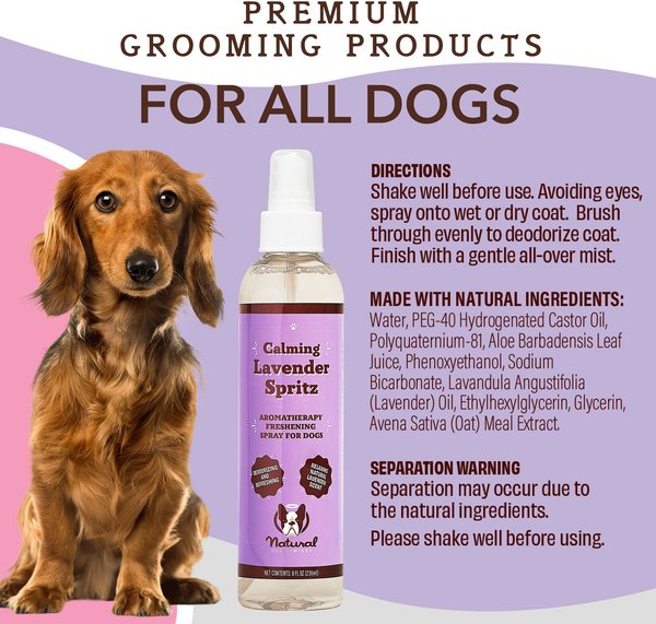 Show full view: Natural Dog Company Lavender Spritz Dog Deodorizing Spray, 8-fl oz bottle slide 5 of 6