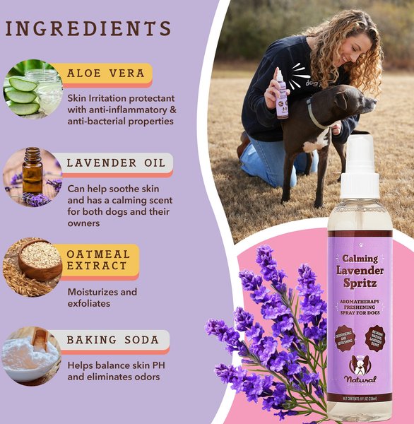 Show full view: Natural Dog Company Lavender Spritz Dog Deodorizing Spray, 8-fl oz bottle slide 3 of 6