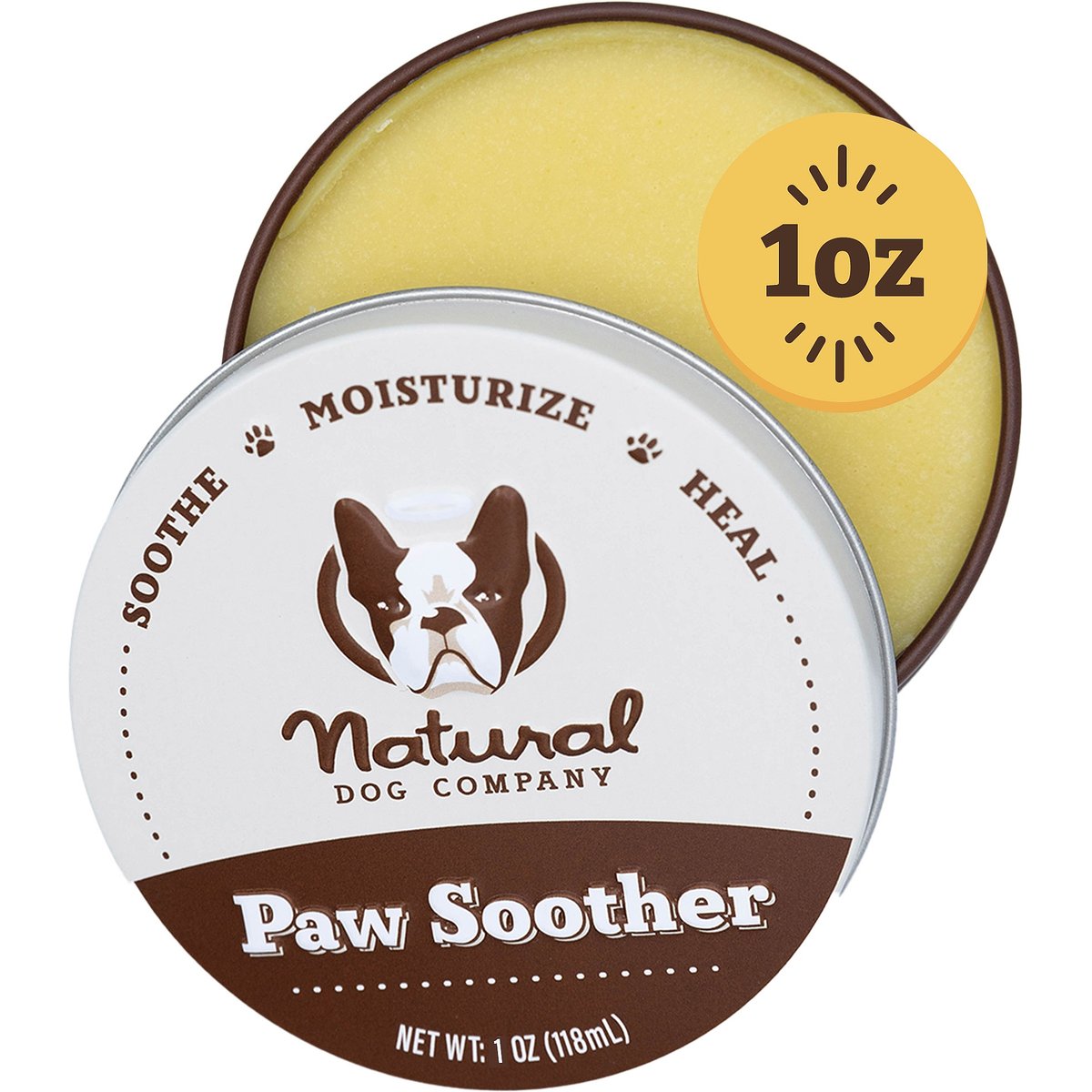 Natural Dog Company Paw Soother Dog Paw Balm, 1-fl oz tin