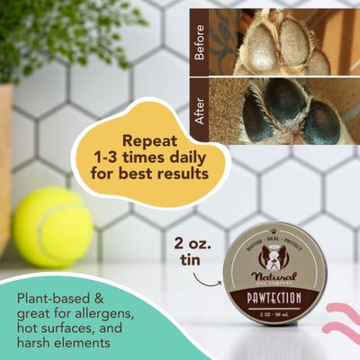Show full view: Natural Dog Company PawTection Dog Paw Protector Balm, 2-oz tin slide 4 of 9