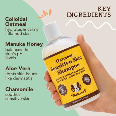 Show full view: Natural Dog Company Sensitive Skin Dog Shampoo, 12-fl oz bottle slide 2 of 10