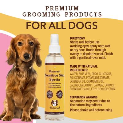 Show full view: Natural Dog Company Sensitive Skin Spritz Dog Deodorizing Spray, 8-fl oz bottle slide 5 of 6