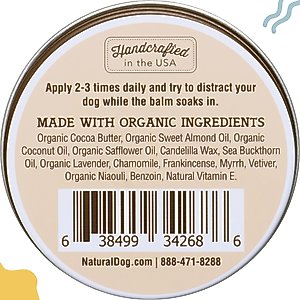 Natural Dog Company Skin Soother Dog Healing Balm, 2-fl oz tin