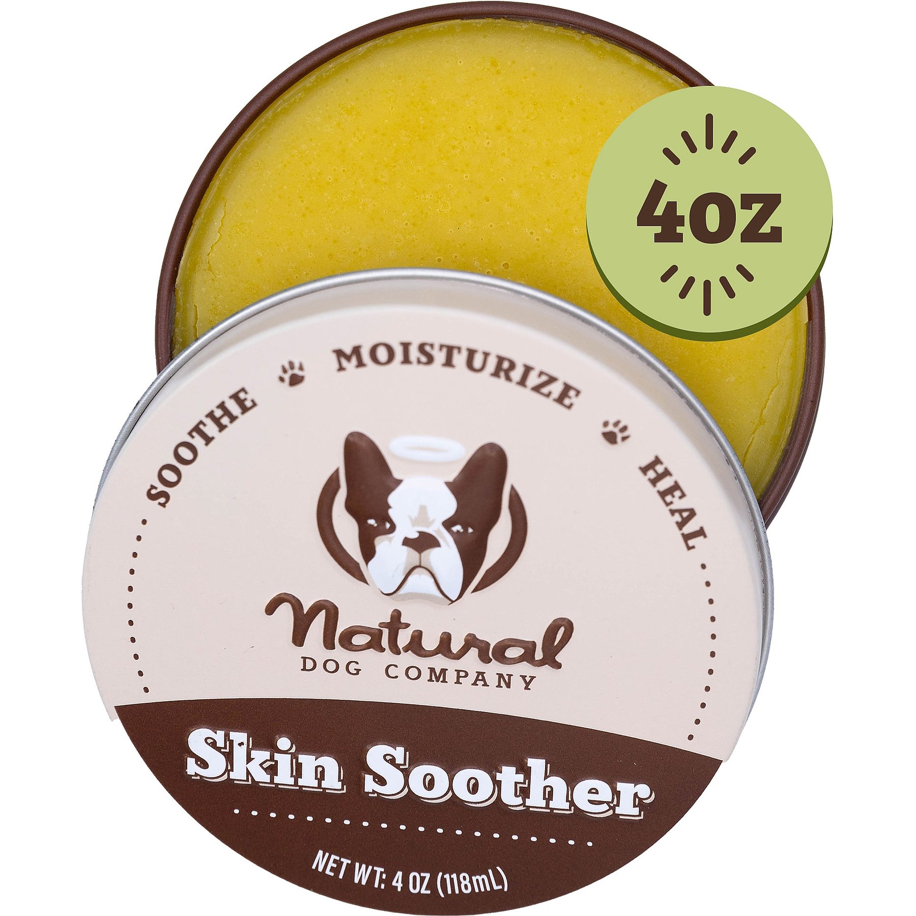 Natural Dog Company Skin Soother Dog Healing Balm, 4-fl oz tin