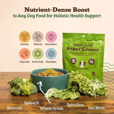 Show full view: Natural Dog Company Super Greens Granules Dog Supplement, 8.47-oz bag slide 3 of 10