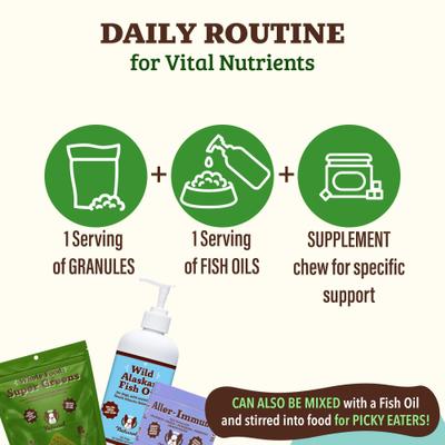 Show full view: Natural Dog Company Super Greens Granules Dog Supplement, 8.47-oz bag slide 5 of 10