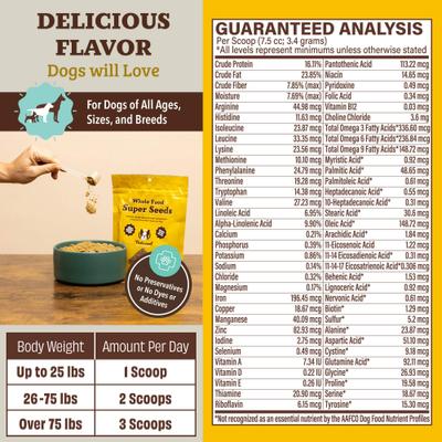 Show full view: Natural Dog Company Super Seed Granules Dog Supplement, 8.47-oz bag slide 6 of 9