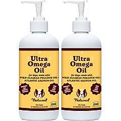Natural Dog Company Ultra Omega Oil Supplement for Dogs, 16-fl oz bottle, case of 2
