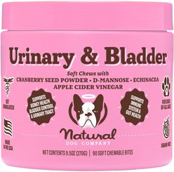 Natural Dog Company Urinary & Bladder Supplement Chews for Dogs, 90 count