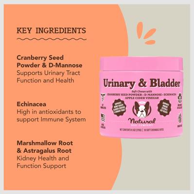 Show full view: Natural Dog Company Urinary & Bladder Supplement Chews for Dogs, 90 count slide 3 of 11