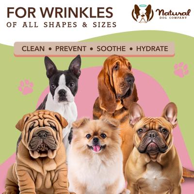 Show full view: Natural Dog Company Wrinkle Balm Dog Grooming Wipes, 50 count slide 6 of 9