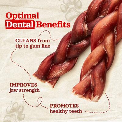 Show full view: Natural Farm 12-inch Braided Bully Stick Dog Treat slide 4 of 6