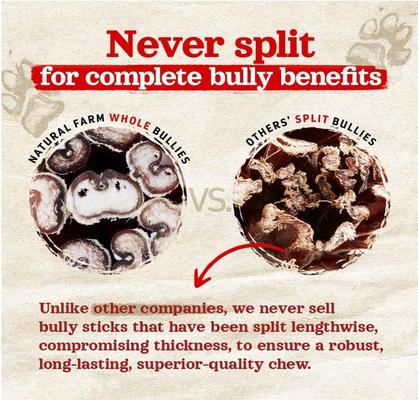 Show full view: Natural Farm 12-in Beef Bully Sticks Dog Treats, 8-oz slide 4 of 8