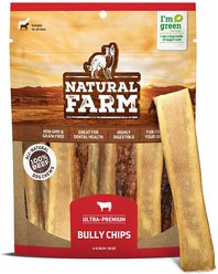 Natural Farm 4 to 6-in Beef Bully Chips Dog Treats, 16-oz bag