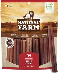 Natural Farm 4 to 8-in Beef Bully Sticks Dog Treats, 16-oz