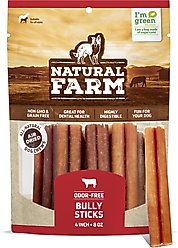 Natural Farm 4-in Beef Bully Sticks Dog Treats, 8-oz