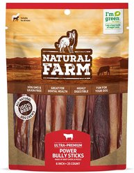Natural Farm 6-inch Power Bully Stick Dog Treats, 25 count