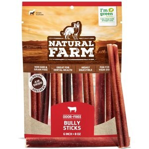 Natural Farm 6-in Beef Bully Sticks Dog Treats, 8-oz