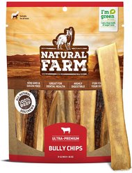 Natural Farm 9 to 12-in Beef Bully Chips Dog Treats, 16-oz bag