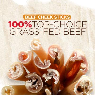 Show full view: Natural Farm Beef Cheek Sticks Dog Treats, 10 to 12-in, 12 count slide 3 of 10