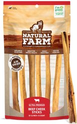 Natural Farm Beef Cheek Sticks Dog Treats, 10 to 12-in, 6 count