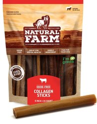 Natural Farm Beef Collagen Sticks Dog Treats, 6-in, 15 count