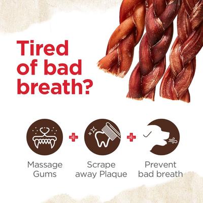 Show full view: Natural Farm Braided Beef 6-in Bully Sticks Dog Treats, 1 count slide 3 of 6